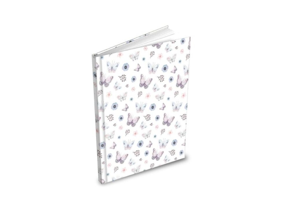 Záznamová kniha A5, 100l/čistá - Motýlci