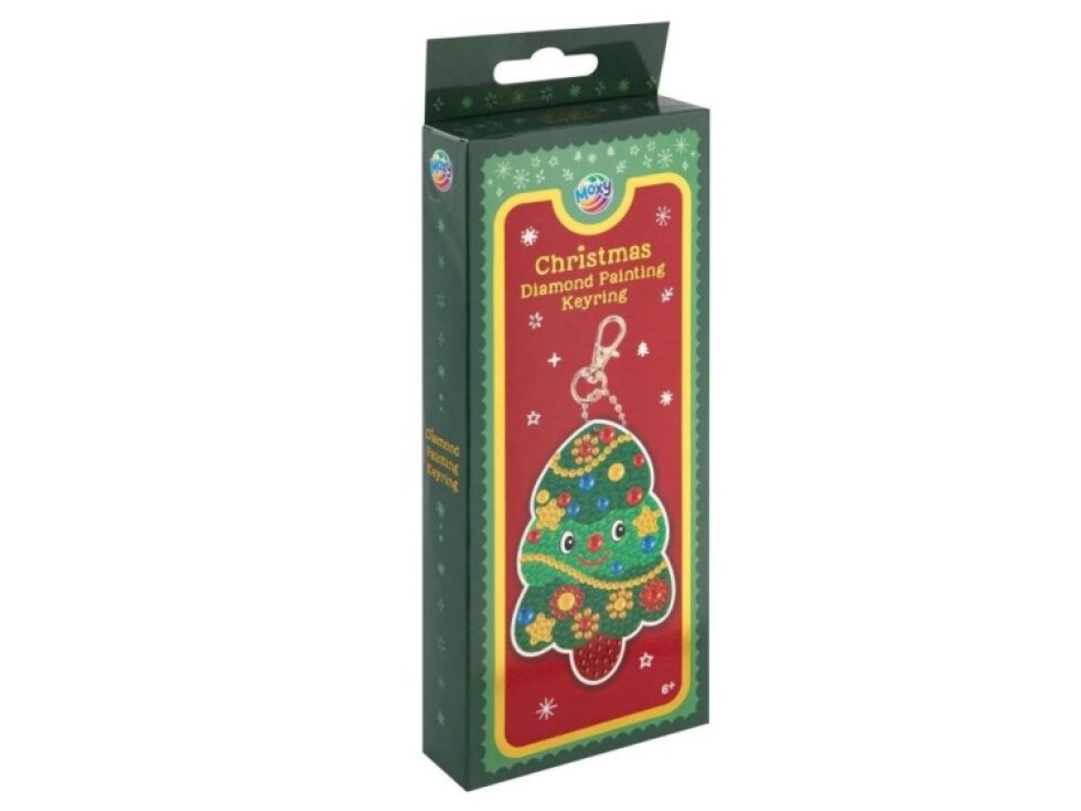 Vánoční tvoření - Diamantové malování, přívěsek vánoční strom