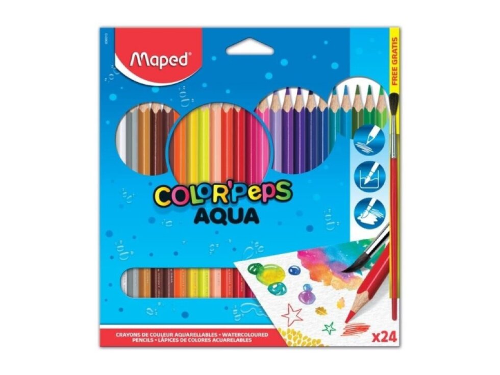 Pastelky MAPED Color'Peps Aqua - 24 ks