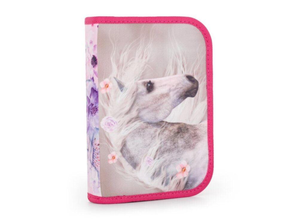 Jednopatrový školní penál - Kůň Romantic