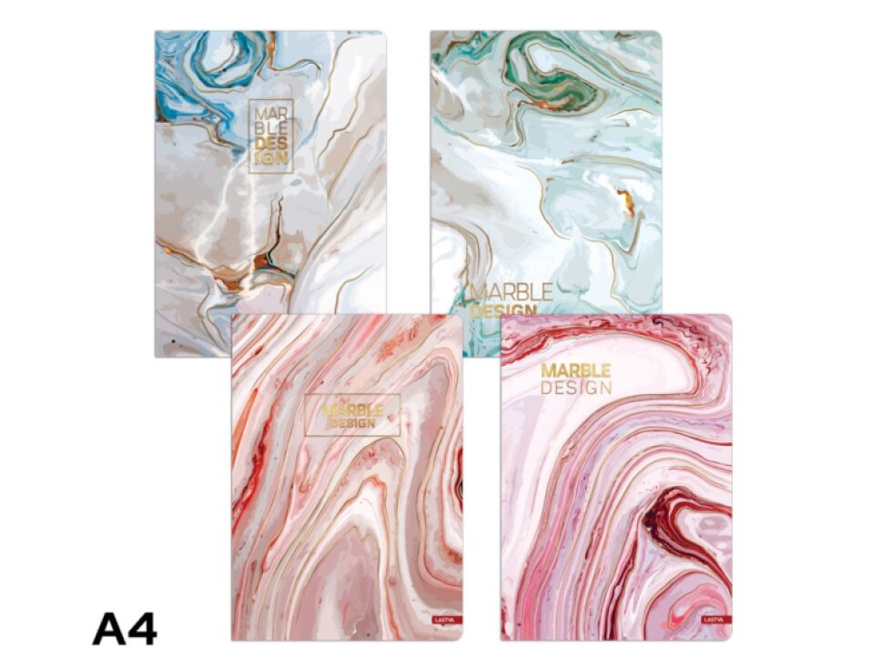 Kniha záznamová A4 linka 96l Marble mix