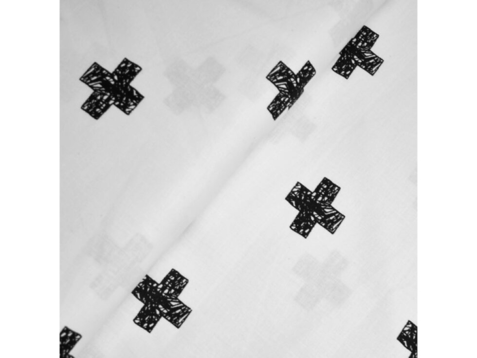 Plátno - Art kříže na bílé