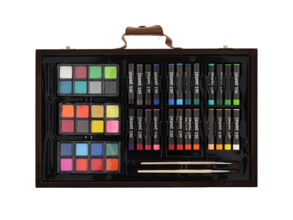 Sada na malování - Art box kreativní sada 79ks v dřevěném kufříku
