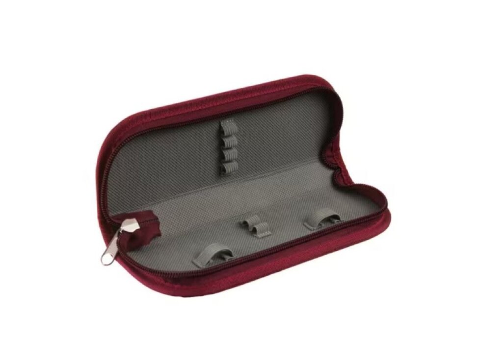 Pouzdro jednobarevné M - 8 gumiček vínová