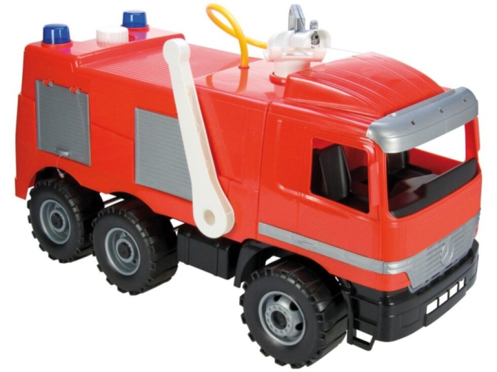 Mercedes auto hasiči plast 60cm stříkací vodu nádržka 1,6l