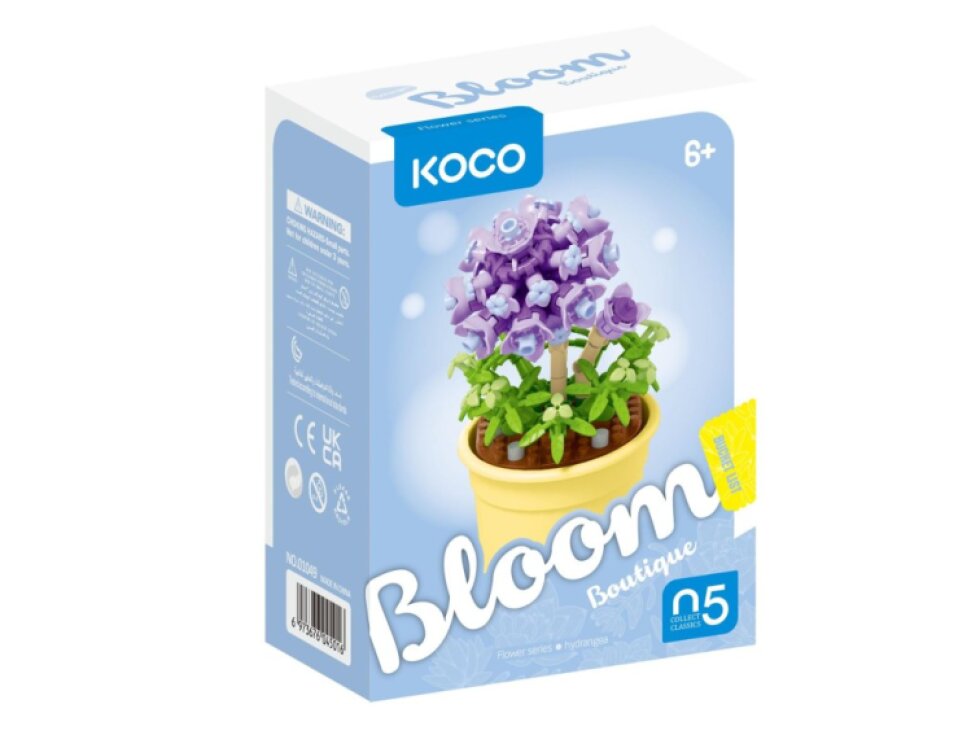 Stavebnice mini KOCO Květina v květináči plast 6 druhů
