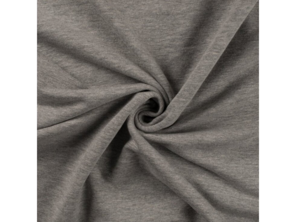 Jednobarevná teplákovina 235g - Světlá, šedá melanž