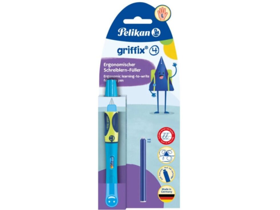 Pelikán - Bombičkové pero Griffix 4 pro leváky - modrá