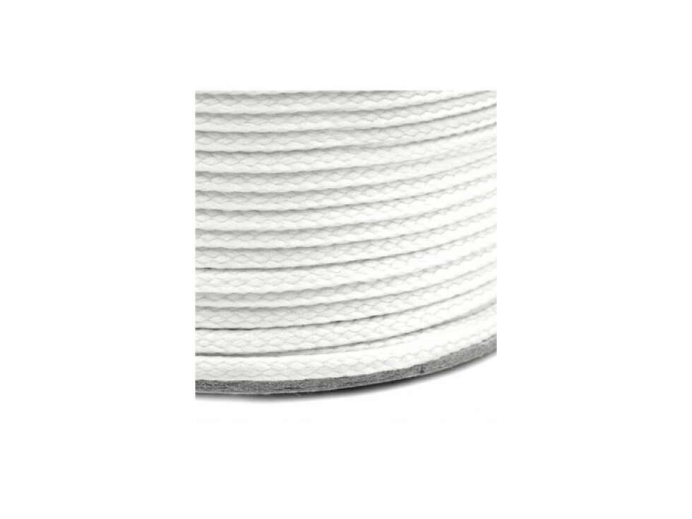 Oděvní šňůra kulatá PES, 4mm - Bílá