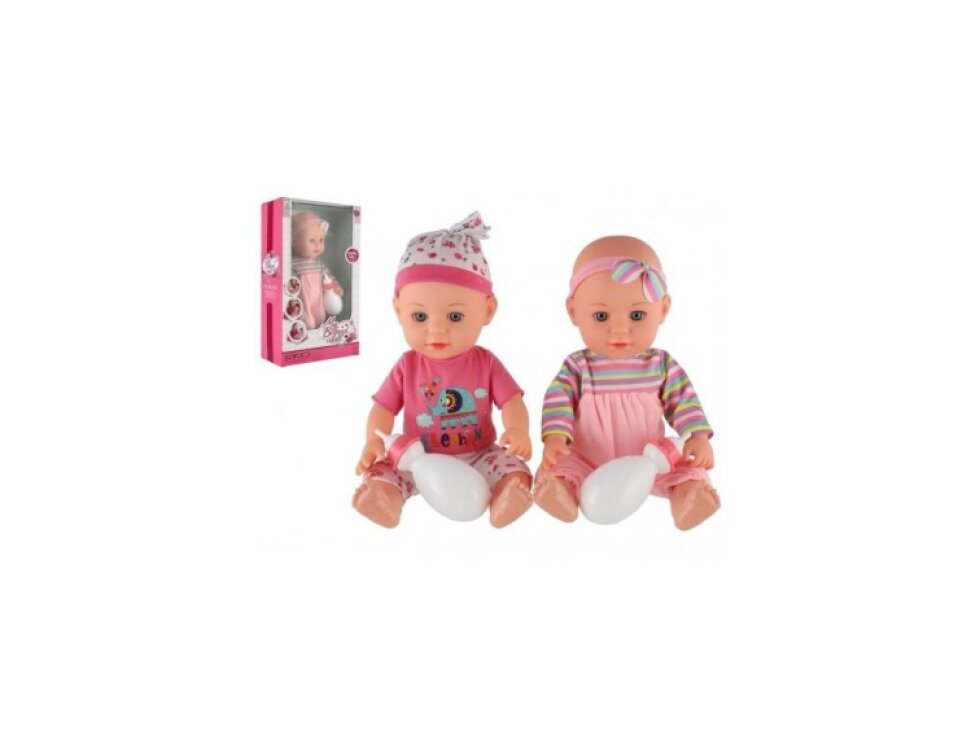 Panenka/miminko 31cm pijící a čůrající pevné tělo s lahvičkou