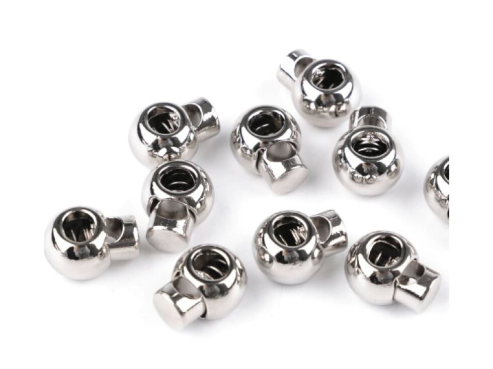 Kovové, kulaté brzdičky 14x18 mm - Nikl