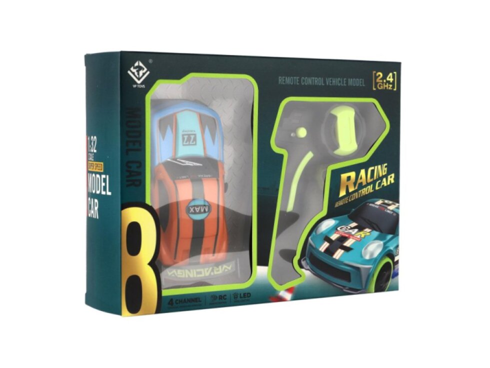 Auto RC závodní 2,4GHz plast 12cm na baterie oranžové