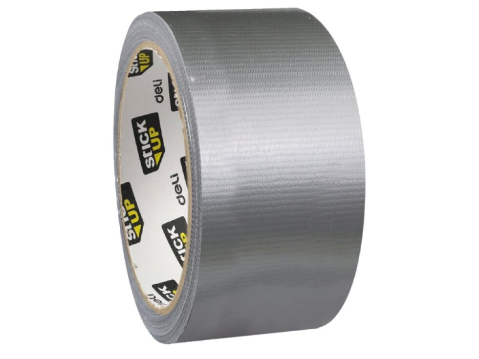 Lepící páska textilní 48mm x 20m stříbrná DELI