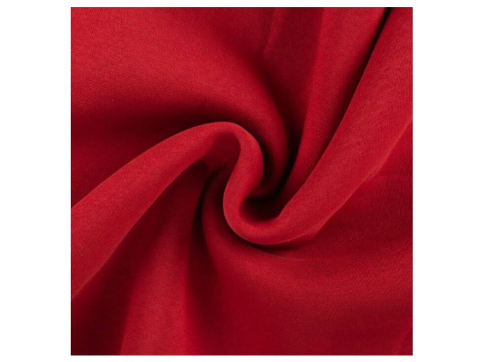 Jednobarevná teplákovina, počesaná 280g - Tmavá červená