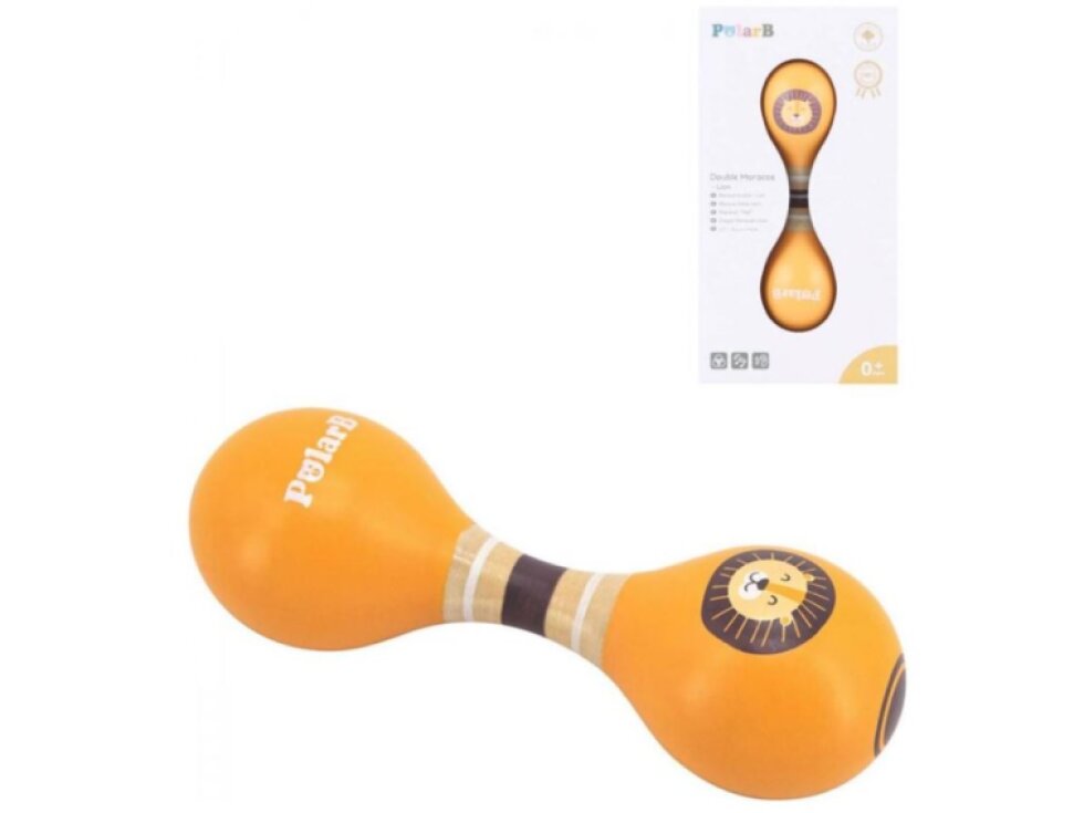 VIGA DŘEVO PolarB Rumbakoule baby dvojitá lev