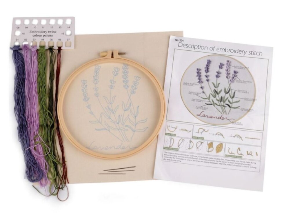 Dárková sada na vyšívání s předtištěným motivem - Heřmánek