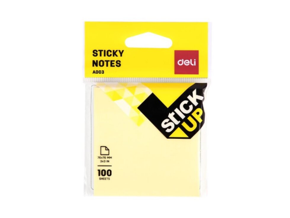 Bloček samolepící STICK UP žlutý 76 x 76mm