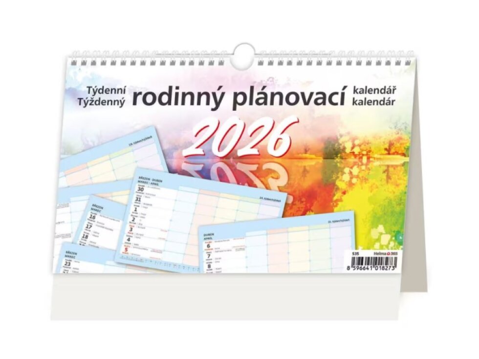 Kalendář Týdenní rodinný plánovací kalendář