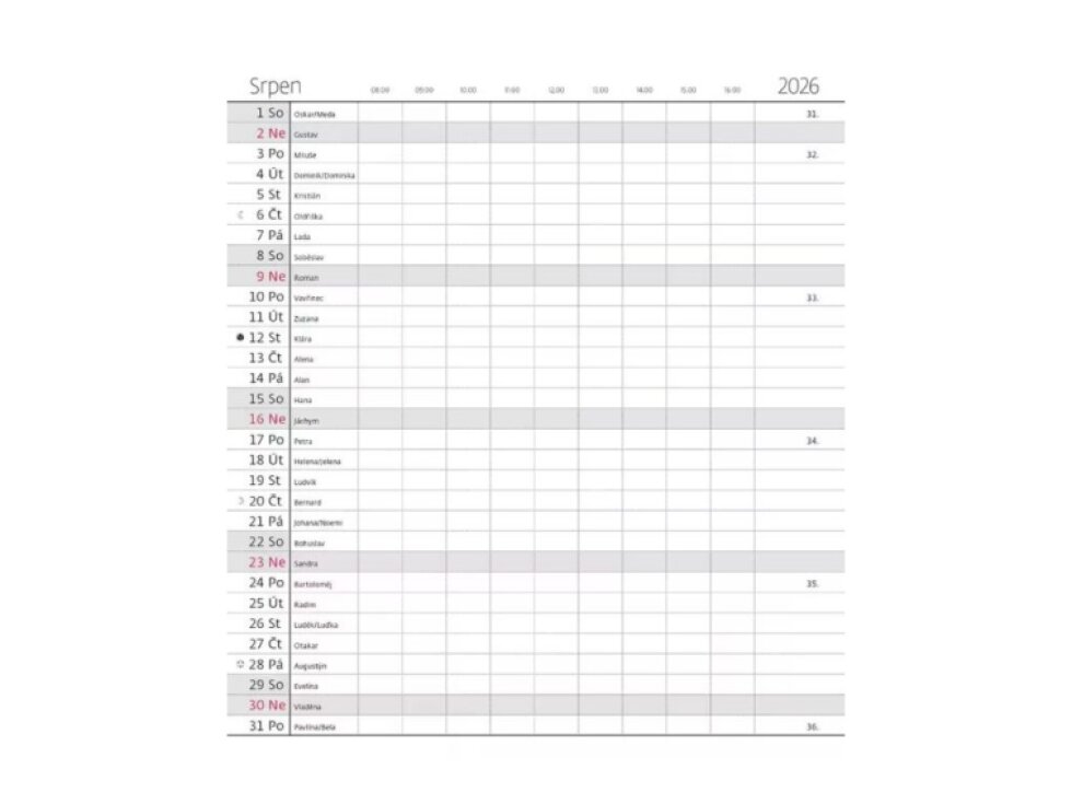 Měsíční diář Napoli design 2