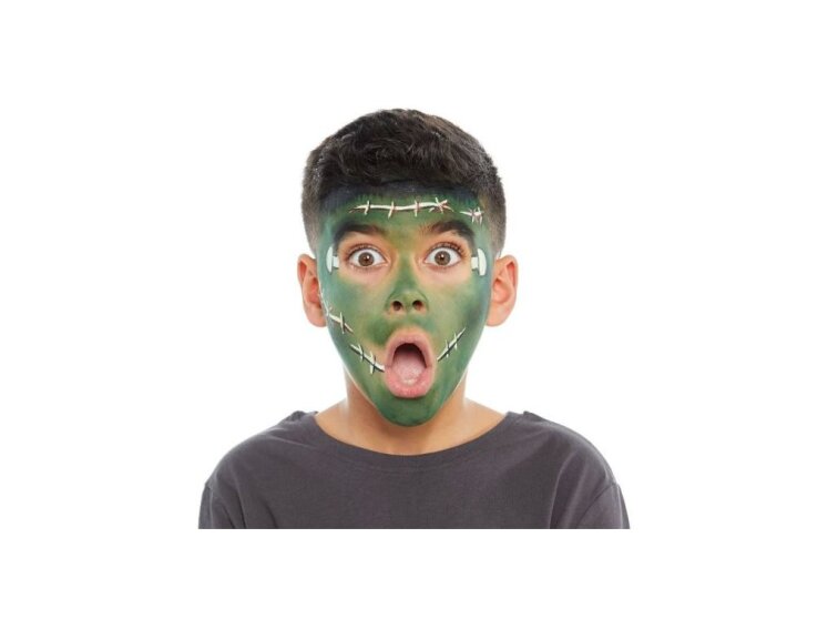 Obličejové barvy 5×2 ml s houbičkou a štětcem – Halloween