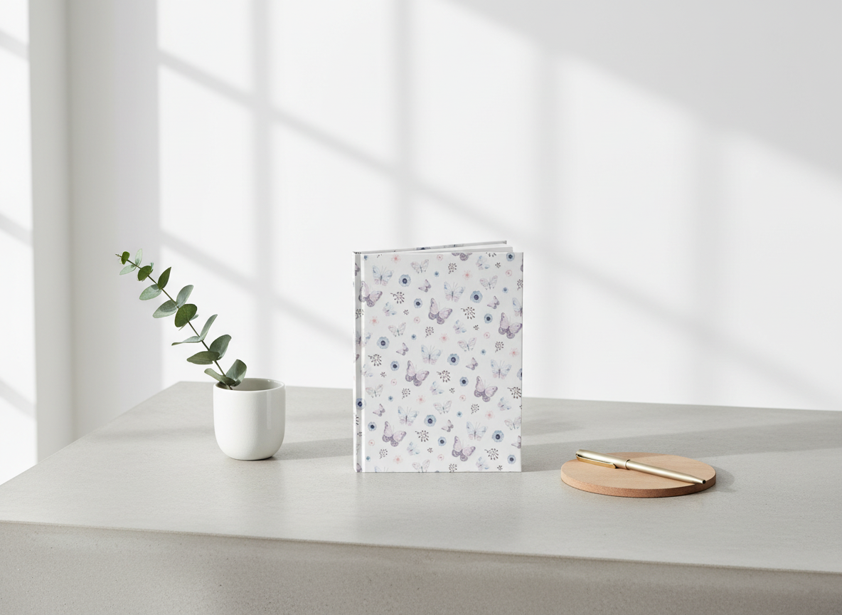 Záznamová kniha A5, 100l/čistá - Motýlci