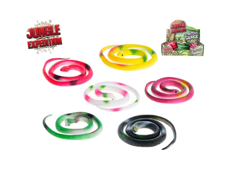 Had gumový měkké zvířátko 65cm natahovací různé barvy