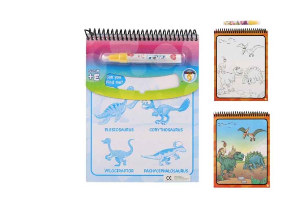 Kouzelné malování vodou/blok s tužkou dinosauři