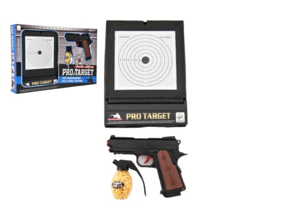 Pistole plast na kuličky 6mm s terčem