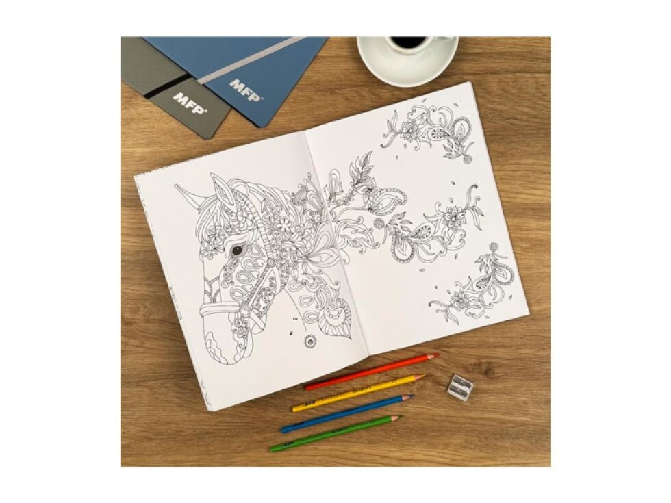 Omalovánky antistresové Koně 3