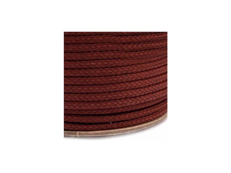Oděvní šňůra kulatá PES, 4mm - Bordo