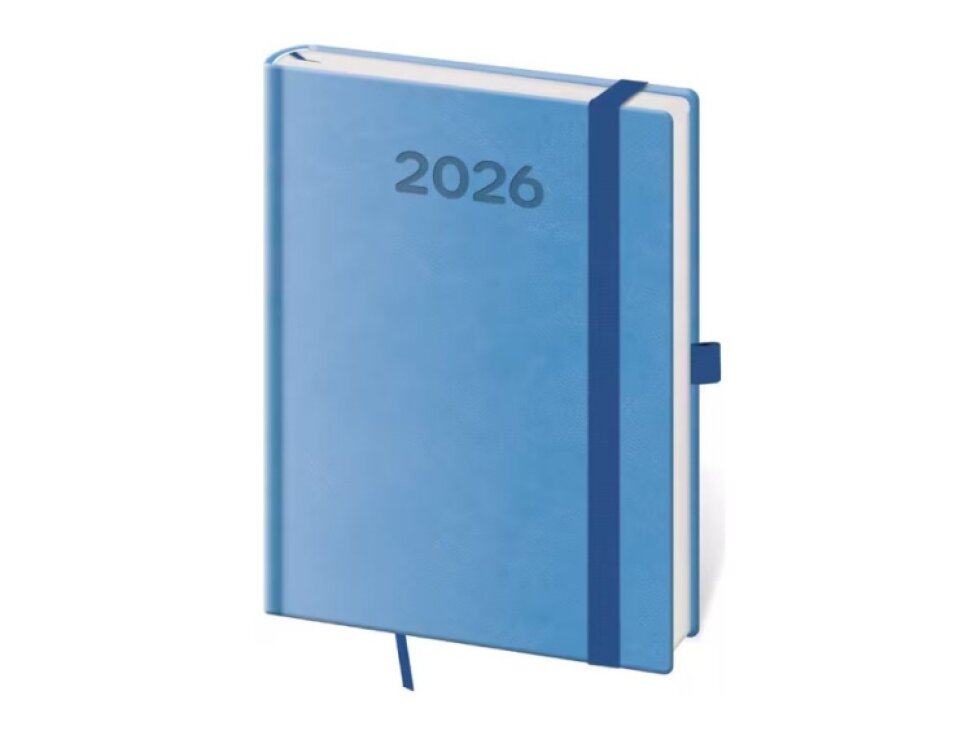 Denní diář B6 Print Pop světle modrý