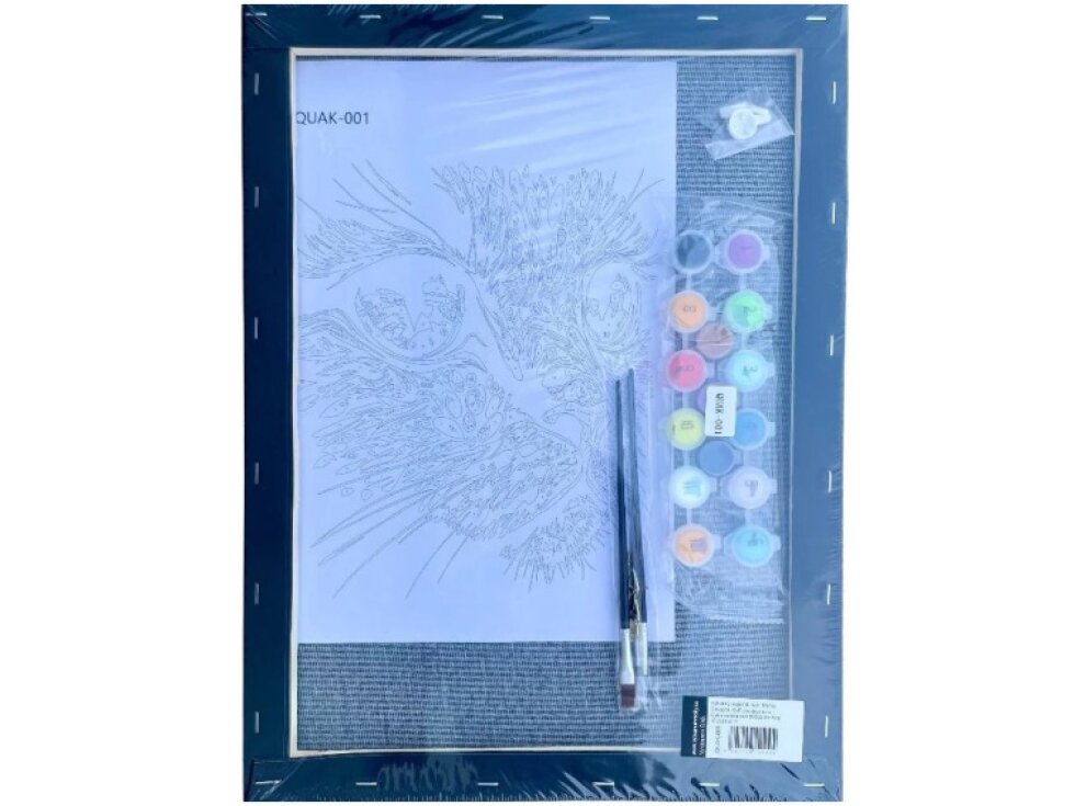 Malování na černé plátno 40 x 50 cm, neonová kočka