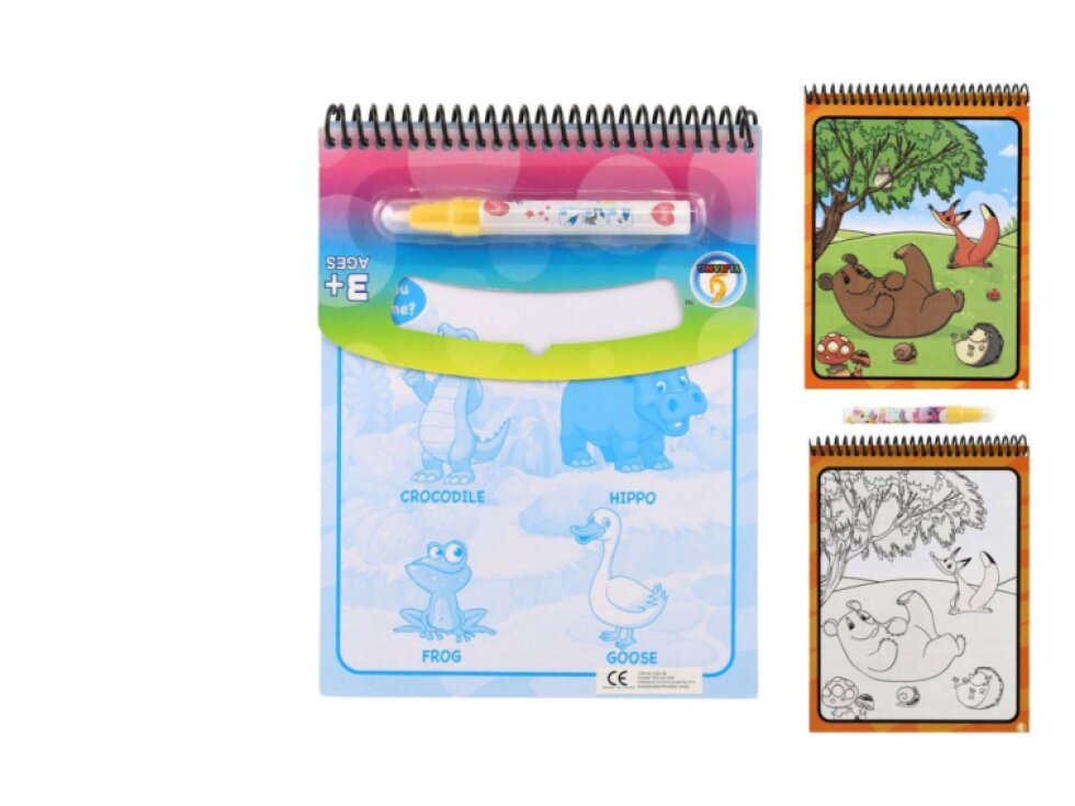 Kouzelné malování vodou/blok s tužkou zvířátka