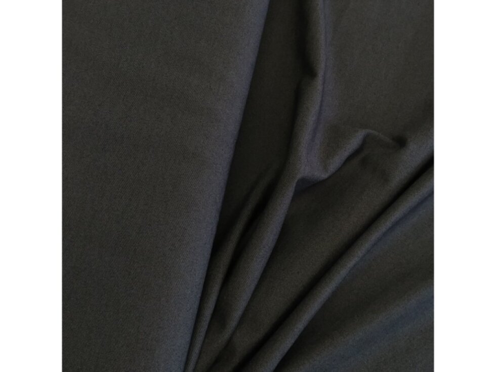 DOSTŘIH: Vysoce elastická látka na kalhoty jednobarevná - Černé semínko - 0,85M