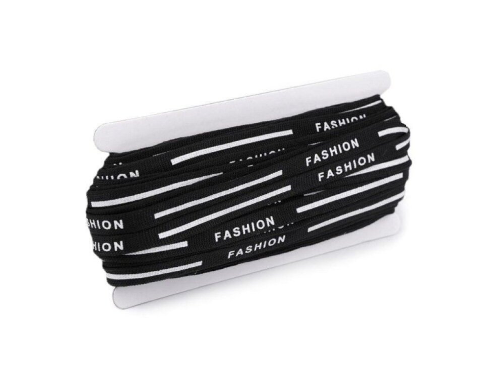 Oděvní šňůra plochá - Fashion, bílá 10mm