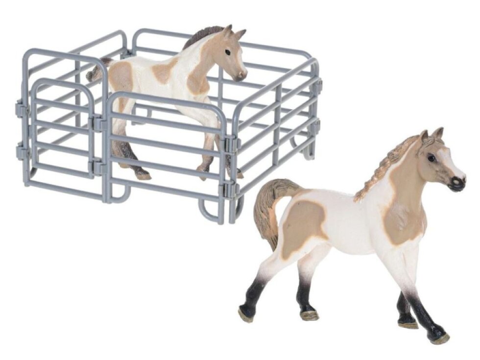 Zoolandia - Kůň s hříbětem a doplňky různé druhy v krabičce