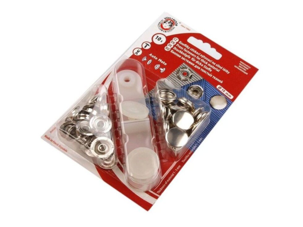 Kovové druky Ø15 mm - Nikl