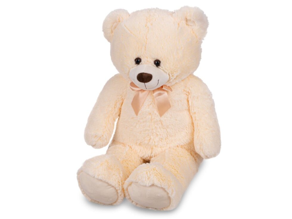 Plush Friends - Medvěd plyšový 80cm, béžový s mašlí 0m+