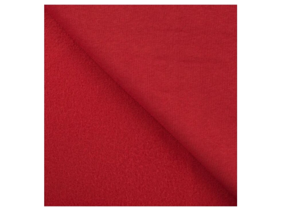 Jednobarevná teplákovina, počesaná 280g - Tmavá červená