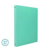 Pořadač A4, 4 kroužkový - pastelová zelená