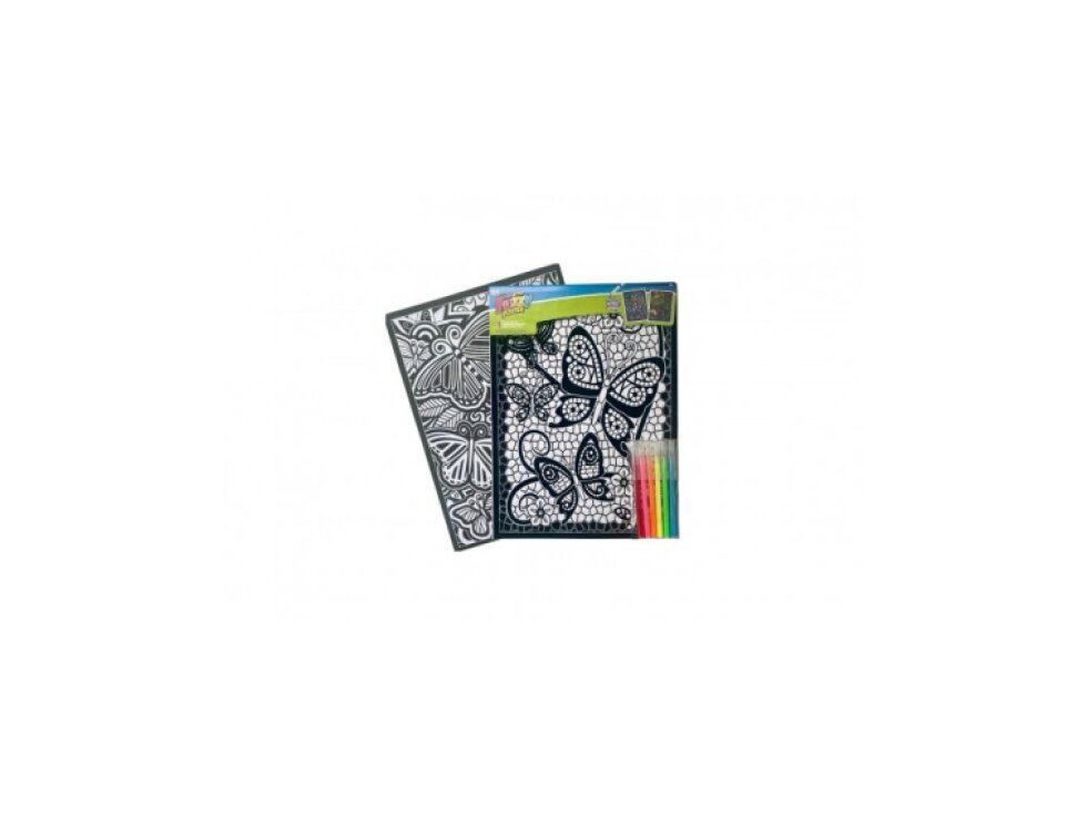 Omalovánky sametové - motýli s fixami 6ks