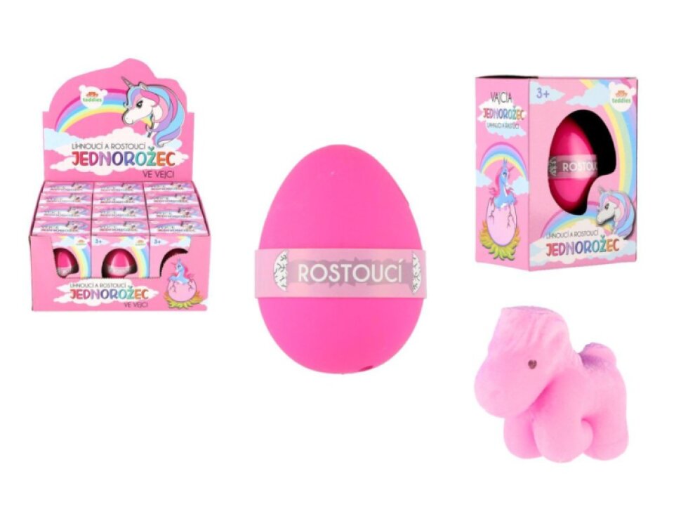 Vejce líhnoucí a rostoucí jednorožec 6cm