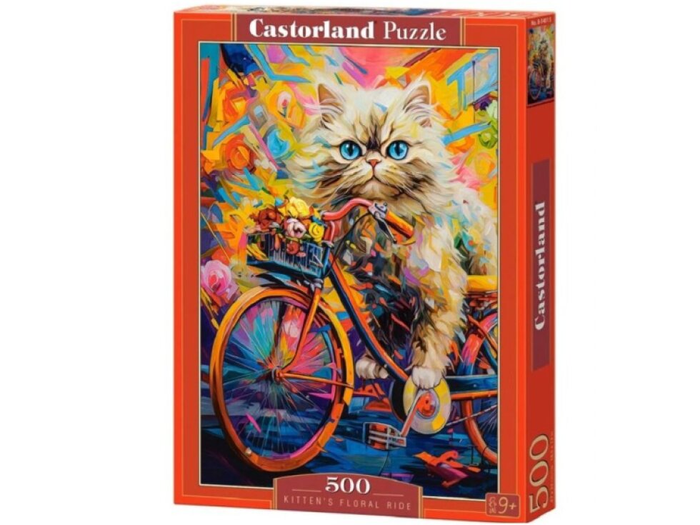 Puzzle Castor 500 dílků - Kočka na kole