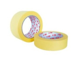 Lepící páska krepová, malířská 30 mm x 50 m hladká ŽLUTÁ