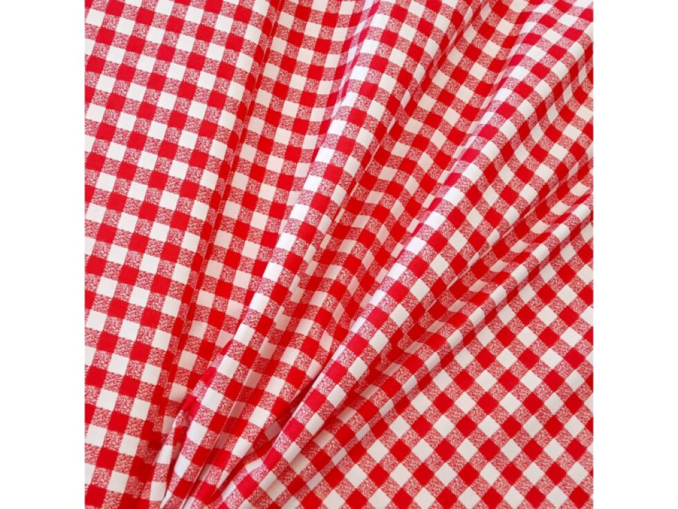 Plátno - Kostka, červená š.160