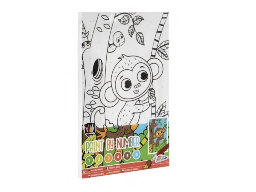 Malování podle čísel na plátno - opice