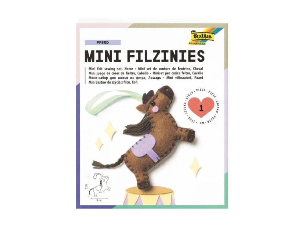 Mini šití filc Kůň