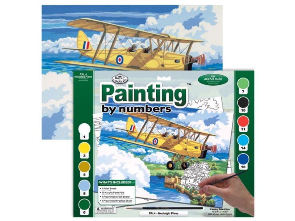 Malování s čísly - plátno 40 x 32 cm - Dvouplošník