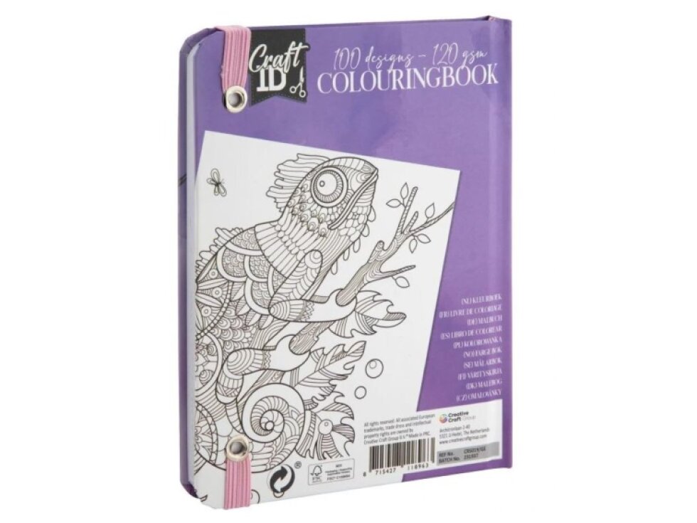 Knížka omalovánek, 100 listů, fialová