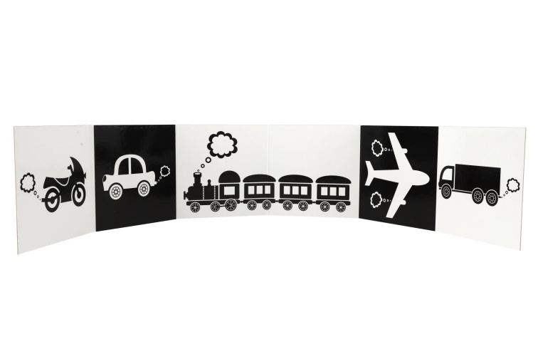 Kontrastní leporelo Dopravní prostředky 15,5x15cm 0m+